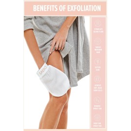 SAERO Exfoliating Glove (1pc) - 100% Vegan Viscose Body Scrub Glove - Traditional Kessa Korean Washcloth - Ideal for Self-Tan Removal & Keratosis Pilaris Treatment