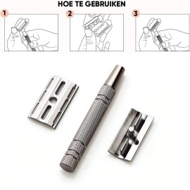 Metal Safety Razor for Men & Women, Double Edge DE Razor, One Single Blade Razor, Eco Friendly Razor for Body & Face, Zero Waste and Plastic Free Reusable Razor with 10 Blades Metal Safety Razor for Men & Women, Double Edge DE Razor, One Single Blade Razor, Eco Friendly Razor for Body & Face, Zero Waste and Plastic Free Reusable Razor with 10 Blades