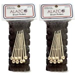 16 pc Vintage Style Hair Roller Mini Small Brush Rollers Mesh Curlers Bristles 2x 1/2 Flexible Locking Pins Small Curls Short Hair