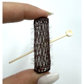 16 pc Vintage Style Hair Roller Mini Small Brush Rollers Mesh Curlers Bristles 2x 1/2 Flexible Locking Pins Small Curls Short Hair 16 pc Vintage Style Hair Roller Mini Small Brush Rollers Mesh Curlers Bristles 2x 1/2 Flexible Locking Pins Small Curls Short Hair