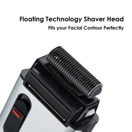 Styleader Retro Electric Razors for Men with Beard Trimmer, Rechargeable Mens Gold Foil Shavers, Strong Power (Sliver)