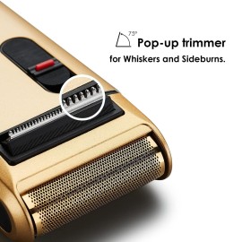 Styleader Retro Electric Razors for Men with Beard Trimmer, Rechargeable Mens Titanium- Plated Foil Shavers, Strong Power (Gold)