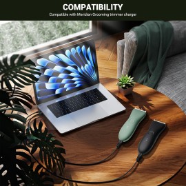 MEROM Charger Compatible with Meridian Grooming Electric Shaver Trimmer Replacement Charging Cable for Meridian Power Cord Adapter