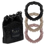 Luxury Artisan Mulberry Silk Scrunchies For Hair, 27 Momme Pure Natural Silk