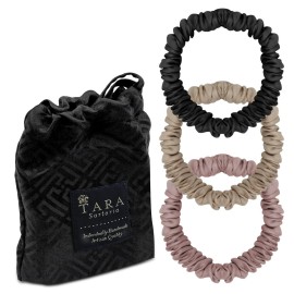 Luxury Artisan Mulberry Silk Scrunchies For Hair, 27 Momme Pure Natural Silk Luxury Artisan Mulberry Silk Scrunchies For Hair, 27 Momme Pure Natural Silk