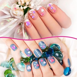 PAGOW 6 Boxes Acrylic Hearts Nail Charm, 6 Colors 3D Resin Love Nail Decals, Crystal Rhinestones Gems Nail Art Decorations, Nail Supplies for Jewelry Making, Valentine\'s Day (3 Sizes) PAGOW 6 Boxes Acrylic Hearts Nail Charm, 6 Colors 3D Resin Love Nail Decals, Crystal Rhinestones Gems Nail Art Decorations, Nail Supplies for Jewelry Making, Valentine\'s Day (3 Sizes)