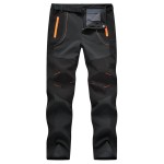 TBMPOY Men\'s Snow Ski Hiking Pants Waterproof Winter Fleece Lined Pants Camping Skiing Ice Fishing Pants with Belt 02 Thick Dark Grey L