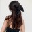 Black Bowknot Hair Clips Large Hair Bows Clip for Women Girls Solid Satin Hair Bow Clips Barrettes for Women Teens Big French Barette Bow Hair Accessories 8 Inch