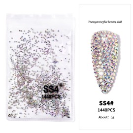 2880Pcs SS4 1.5mm Crystals AB Nail Rhinestones Round Flatback Nail Art Glass Gems Beads Stones for Nails Decoration Jewels Accessories Crafts Eye Makeup Clothes Shoes (2880Pcs SS4) 2880Pcs SS4 1.5mm Crystals AB Nail Rhinestones Round Flatback Nail Art Glass Gems Beads Stones for Nails Decoration Jewels Accessories Crafts Eye Makeup Clothes Shoes (2880Pcs SS4)