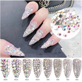 2880Pcs SS4 1.5mm Crystals AB Nail Rhinestones Round Flatback Nail Art Glass Gems Beads Stones for Nails Decoration Jewels Accessories Crafts Eye Makeup Clothes Shoes (2880Pcs SS4) 2880Pcs SS4 1.5mm Crystals AB Nail Rhinestones Round Flatback Nail Art Glass Gems Beads Stones for Nails Decoration Jewels Accessories Crafts Eye Makeup Clothes Shoes (2880Pcs SS4)