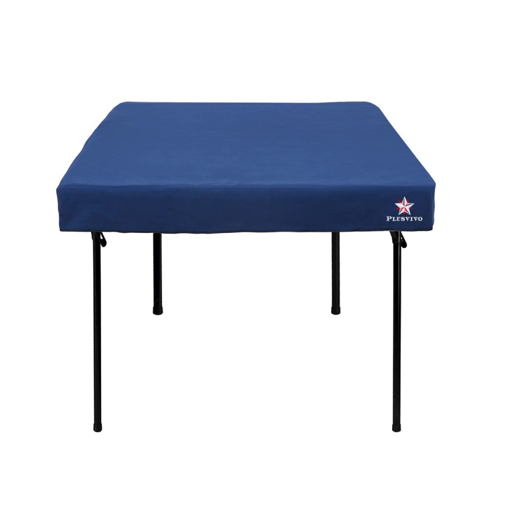 Plusvivo Felt Game Table Cover - Poker, Mahjong, Bridge; Machine Washable (36 x 36 Blue)