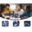 Plusvivo Felt Game Table Cover - Poker, Mahjong, Bridge; Machine Washable (36 x 36 Blue)