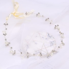 Didder Silver Bridal Headpiece, Rhinestone Wedding Headband, Crystal Hair Accessories for Brides, Women Wedding Jewelry for Bridesmaids