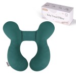 KAKIBLIN Baby Travel Pillow, Infant Head and Neck Support Pillow for Car Seat, Pushchair, for 0-1 Years Old Baby (Green)