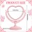 Jetec Heart Shaped Mirror Double Sided Dresser Coquette Room Decor Vintage Makeup Cosmetic Mirror for Dressing Bathroom Bedroom(Pink)