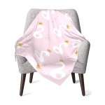 Duduho Cute Childish Swan Princess Baby Blankets Soft Warm Fuzzy Plush Bed Throw Blanket for Newborn Infant Toddler Girls Boys Kids, 30X40