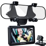Baby Mirror for Car, ATOROBROS Baby Car Camera for Rear-Facing Seat with 4.3\'\' HD Display, Upgrade 360 Rearview Mirror Display Bracket, Easy and Safe to See Baby while Driving