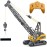 Hitish Remote Control Tower Crane Die Cast Truck Hoist Dragline 1:14 Scale 2.4GHz Remote Control Engineering Lift Model Truck Crawler Loader Excavator Bulldozer Construction Toy for Boys & Girls