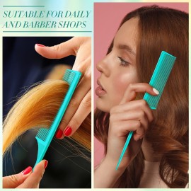2 Pack Rat Tail Combs for Women Fine Tooth Comb Parting Tip Carbon Fiber Root Teasing Anti Static Heat Resistant Adding Volume Evening Hair Styling (Green) 2 Pack Rat Tail Combs for Women Fine Tooth Comb Parting Tip Carbon Fiber Root Teasing Anti Static Heat Resistant Adding Volume Evening Hair Styling (Green)