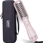 DAN Technology Hair Dryer, Negative Ion 3 in 1 Paddle Brush Dryer & Styler, Pink, 600W, for Damaged Hair, with 2 Speeds, 3 Heating Settings, Nylon Material, ALCI Safety Plug, [IN] Hair Care or Beauty