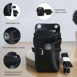 Barber Pocket Pouch, Small PU Pocket Hairdressing Tool with Adjustable Belt Multiple Pockets Professional Practical Waist Pouch for Barber Black Barber Pocket Pouch, Small PU Pocket Hairdressing Tool with Adjustable Belt Multiple Pockets Professional Practical Waist Pouch for Barber Black