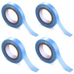 Sacubee 4 Rolls Lace Front Wig Tape Waterproof Strong Adhesive Double Sided Wigs Tape Lace Front Support Tapes Hairpiece Tapes for Wig Hair Extension(1 cm and 0.8 cm,Blue)