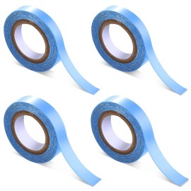 Sacubee 4 Rolls Lace Front Wig Tape Waterproof Strong Adhesive Double Sided Wigs Tape Lace Front Support Tapes Hairpiece Tapes for Wig Hair Extension(1 cm and 0.8 cm,Blue)