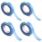 Sacubee 4 Rolls Lace Front Wig Tape Waterproof Strong Adhesive Double Sided Wigs Tape Lace Front Support Tapes Hairpiece Tapes for Wig Hair Extension(1 cm and 0.8 cm,Blue)