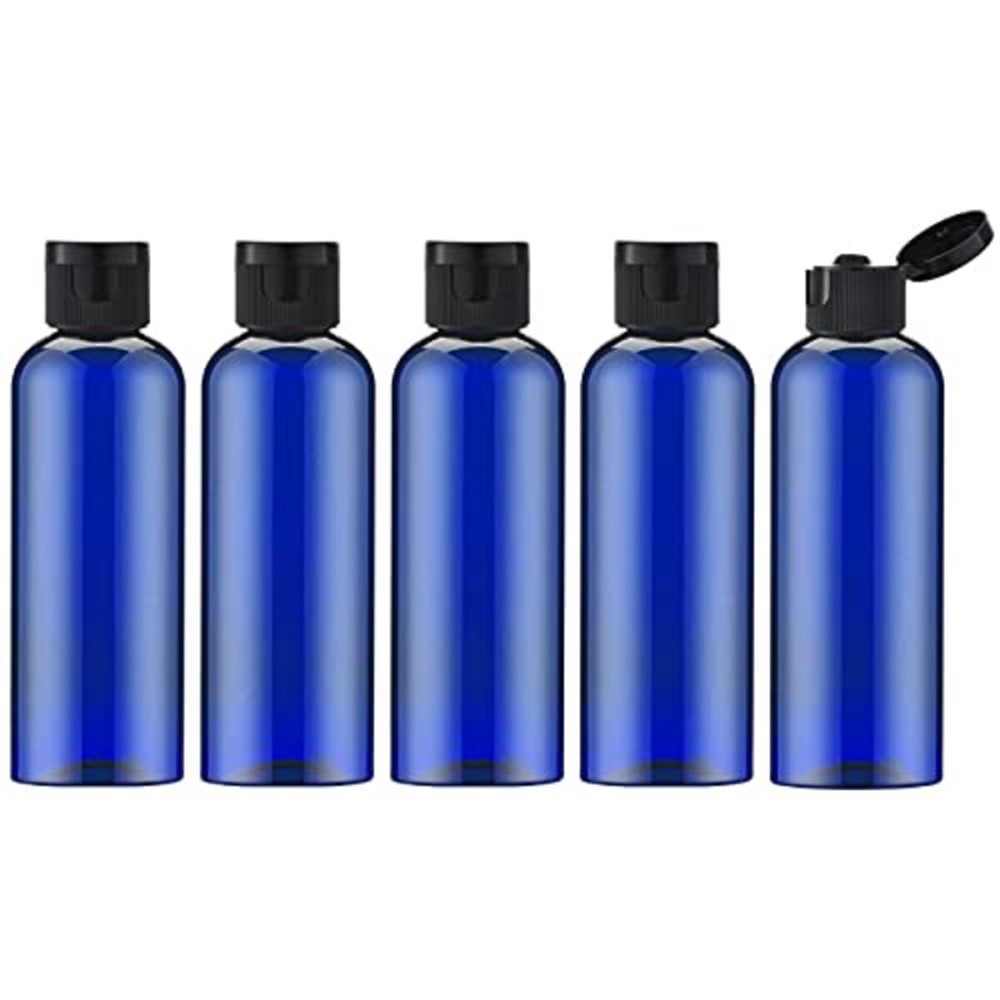 LISAPACK 3.4Oz Travel Bottles with Flip Cap (5 Pcs) Empty Dispenser Container for Travel Size Cosmetics (100ml, Blue) LISAPACK 3.4Oz Travel Bottles with Flip Cap (5 Pcs) Empty Dispenser Container for Travel Size Cosmetics (100ml, Blue)