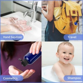 LISAPACK 3.4Oz Travel Bottles with Flip Cap (5 Pcs) Empty Dispenser Container for Travel Size Cosmetics (100ml, Blue) LISAPACK 3.4Oz Travel Bottles with Flip Cap (5 Pcs) Empty Dispenser Container for Travel Size Cosmetics (100ml, Blue)