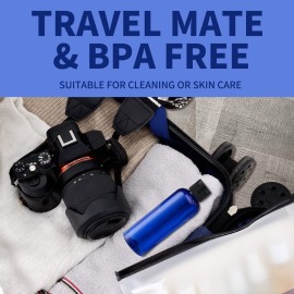 LISAPACK 3.4Oz Travel Bottles with Flip Cap (5 Pcs) Empty Dispenser Container for Travel Size Cosmetics (100ml, Blue) LISAPACK 3.4Oz Travel Bottles with Flip Cap (5 Pcs) Empty Dispenser Container for Travel Size Cosmetics (100ml, Blue)