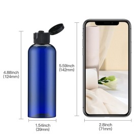 LISAPACK 3.4Oz Travel Bottles with Flip Cap (5 Pcs) Empty Dispenser Container for Travel Size Cosmetics (100ml, Blue) LISAPACK 3.4Oz Travel Bottles with Flip Cap (5 Pcs) Empty Dispenser Container for Travel Size Cosmetics (100ml, Blue)