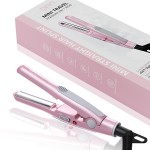 DAN Technology,Small Hair Straightener for Short Hair,1/2 Mini Hair Straightener, Dual Voltage Travel Flat Iron,U-Shaped Plates & 30s Fast Heating