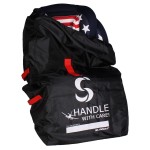 SLYNNAR Car Seat Travel Bag for Airplane - Fits Convertible Car Seats, Infant carriers & Booster Seats, Black Upgrade