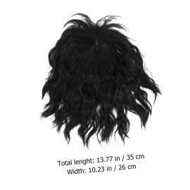 Beaupretty Replacement Piece Hair Covering White Hair Natural Invisible Seamless Curly Wig Natural Wig for Women Girls