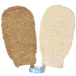 PPHAO BASIC - Bath Gloves for Shower - Organic Bath Mitts Washcloths - Bath Gloves Exfoliating for Women and Men - Body Scrubbers for Use in Shower - Ramie and Jute Fiber - 2 Pack