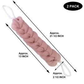 PPHAO - Back Scrubber for Shower - Long Loofah Sponge for Women - Bath Sponge - Loofah Back Scrubber for Shower Exfoliating for Men - 21.5 INCH - Green and Pink Loofah - 2 Pack PPHAO - Back Scrubber for Shower - Long Loofah Sponge for Women - Bath Sponge - Loofah Back Scrubber for Shower Exfoliating for Men - 21.5 INCH - Green and Pink Loofah - 2 Pack
