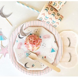 Sleepover Napkins (Set of 16) | Sleepover Paper Nakpins | Sleepover Party Napkins | Teepee Party Decorations | Sleeping mask napkins