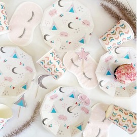 Sleepover Napkins (Set of 16) | Sleepover Paper Nakpins | Sleepover Party Napkins | Teepee Party Decorations | Sleeping mask napkins