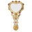 Beaupretty Hand Mirror Vintage Handheld Mirror Heart Shaped Travel Mirror Salon Barber Hairdressing Mirror Cosmetic Mirror for Pocket Purse Birthday Golden