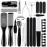 Professional Manicure and Pedicure Tool Kit Professional Exfoliation Foot File Set for Women and Men at Home Or Travel Or Salon to Foot Care (BlackB-30PCS)