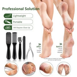 Professional Manicure and Pedicure Tool Kit Professional Exfoliation Foot File Set for Women and Men at Home Or Travel Or Salon to Foot Care (BlackB-30PCS)
