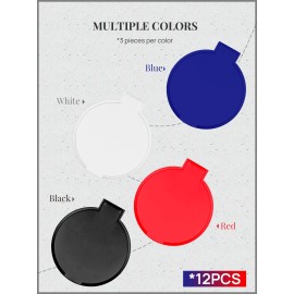 Getinbulk Compact Mirror Bulk, Round Makeup Mirror for Purse, Set of 12 (4-Color), Red,blue,black,white Getinbulk Compact Mirror Bulk, Round Makeup Mirror for Purse, Set of 12 (4-Color), Red,blue,black,white