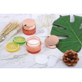 4 Pack Cosmetic Jar Empty Pink Glass Jar Travel Cream Jar Makeup Sample Container Pot For Cream Lotions Scrubs Lip Balm With Inner Liner And Rose Gold Lids (50g/1.7oz)