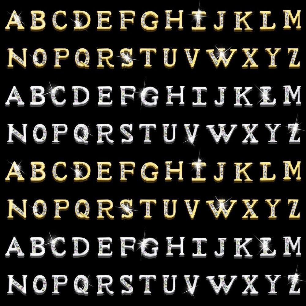 104Pcs Rhinetone Letters Nail Studs, Kalolary Gold Silver 3D Capital Rhinetone Nail Letter English Alphabet Stud Charm DIY Manicure Nails Jewelry Making Crafts Decoration for Women Girls 104Pcs Rhinetone Letters Nail Studs, Kalolary Gold Silver 3D Capital Rhinetone Nail Letter English Alphabet Stud Charm DIY Manicure Nails Jewelry Making Crafts Decoration for Women Girls