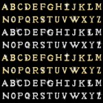 104Pcs Rhinetone Letters Nail Studs, Kalolary Gold Silver 3D Capital Rhinetone Nail Letter English Alphabet Stud Charm DIY Manicure Nails Jewelry Making Crafts Decoration for Women Girls