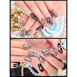 104Pcs Rhinetone Letters Nail Studs, Kalolary Gold Silver 3D Capital Rhinetone Nail Letter English Alphabet Stud Charm DIY Manicure Nails Jewelry Making Crafts Decoration for Women Girls 104Pcs Rhinetone Letters Nail Studs, Kalolary Gold Silver 3D Capital Rhinetone Nail Letter English Alphabet Stud Charm DIY Manicure Nails Jewelry Making Crafts Decoration for Women Girls