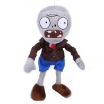 JHESAO 12 PVZ Plush Zombies Brown Coat Toys Soft Doll Gray