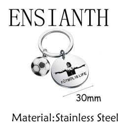 ENSIANTH TV Show Inspired - Futbol Socce- Football Lover Keychain Football Soccer Gift
