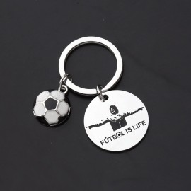 ENSIANTH TV Show Inspired - Futbol Socce- Football Lover Keychain Football Soccer Gift